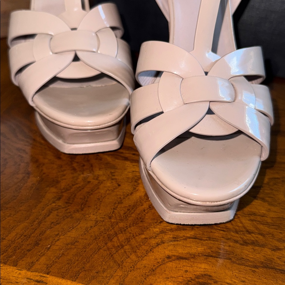 👠 Saint Laurent Tribute 105 Sandal “Rose Antique” Size 38 Preloved 👠 - Picture 9 of 13